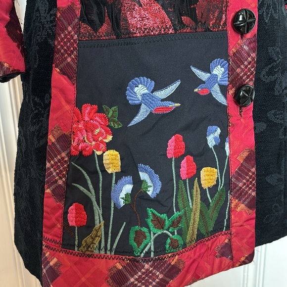 DESIGUAL Patchwork Embroidered Coat – Vibrant & Unique - Picture 9 of 12